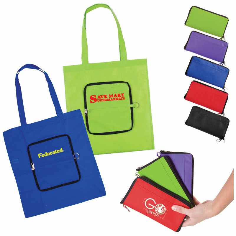 Promosyon elyaf katlanır cep çantası